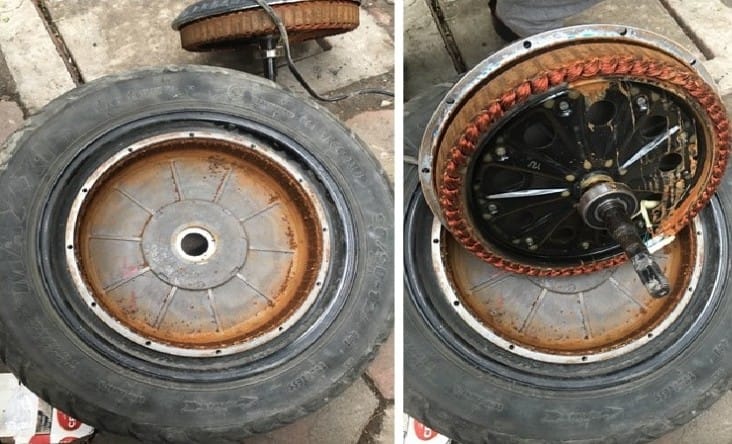 Khắc phục lỗi động cơ xe máy điện Xmen bị rỉ sét do ngập nước