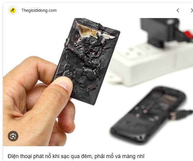 Pin điện thoại cũng có thể dễ dàng phát nổ nếu sạc quá mức 