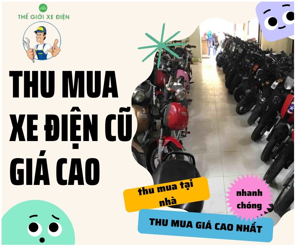 Dịch vụ thu mua xe đạp điện, xe máy điện nhanh chóng, uy tín, tại nhà, 24/24