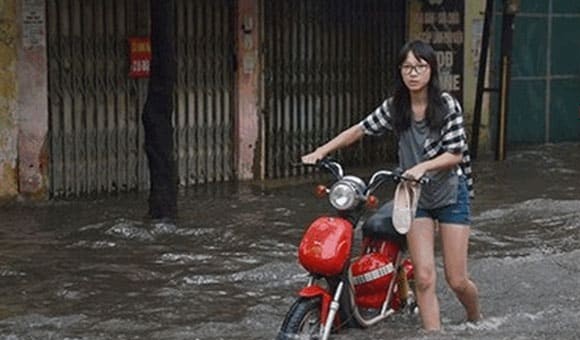 Xe đạp điện bị ngập nước nhiều lần