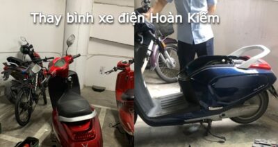 Thay bình ắc quy xe đạp điện, xe máy điện tại nhà khu vực Hoàn Kiếm