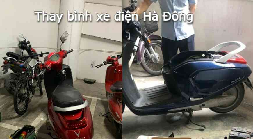 Thay bình ắc quy xe đạp điện, xe máy điện tại nhà khu vực Hà Đông