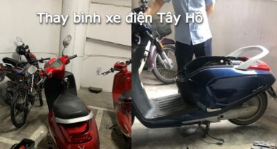 Thay bình ắc quy xe đạp điện, xe máy điện tại nhà khu vực Tây Hồ 