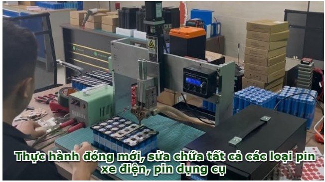 thực hành sửa pin xe điện các loại