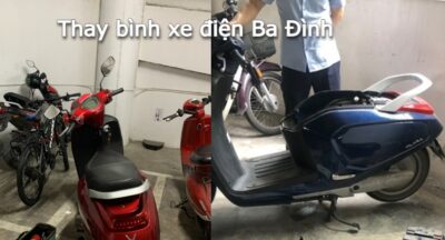 Thay bình ắc quy xe đạp điện, xe máy điện tại nhà khu vực Ba Đình 
