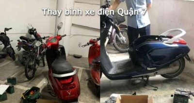 Thay bình ắc quy xe đạp điện, xe máy điện tại nhà khu vực quận 7
