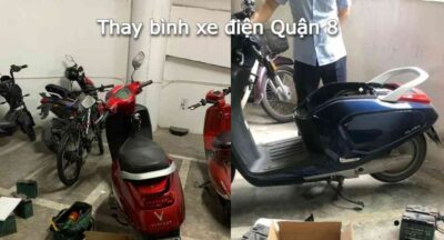 Thay bình ắc quy xe đạp điện, xe máy điện tại nhà khu vực quận 8