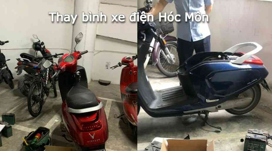 Thay bình ắc quy xe đạp điện, xe máy điện tại nhà khu vực Hóc Môn